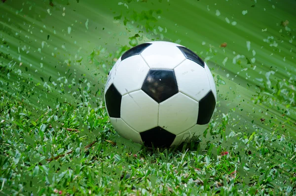 Fútbol blanco y negro — Foto de Stock