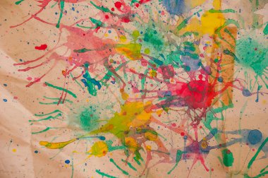  Eski kahverengi kağıt ile çok renkli