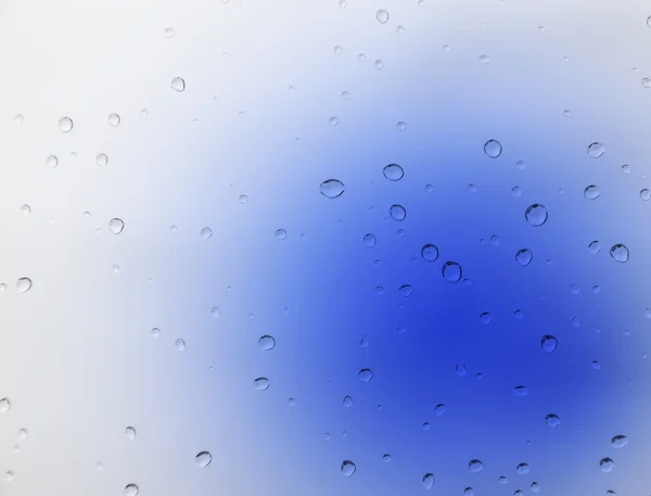 Fondo blu con goccia d'acqua — Foto Stock