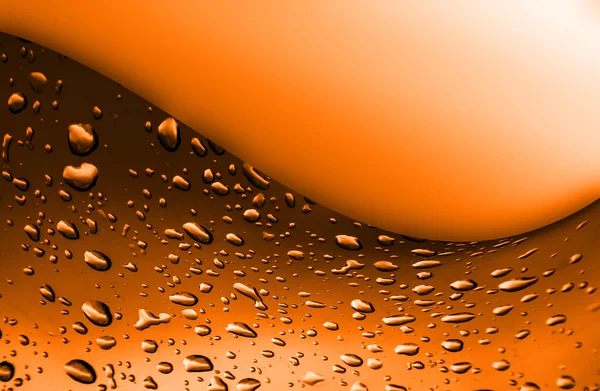 Sfondo arancione con goccia d'acqua — Foto Stock