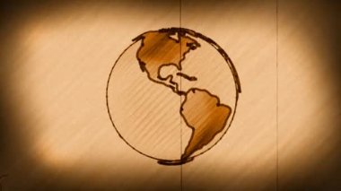 World Globe (Old Antique Sketch)