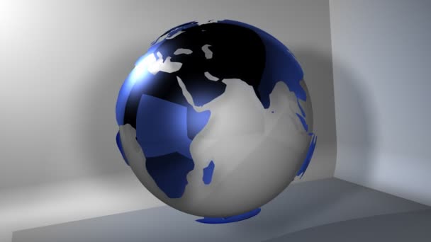 Planeten Earth Globe roterande (HD loop) — Stockvideo