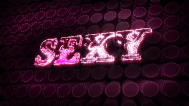 Texto "sexy" da faísca do Glitz — Vídeo de Stock