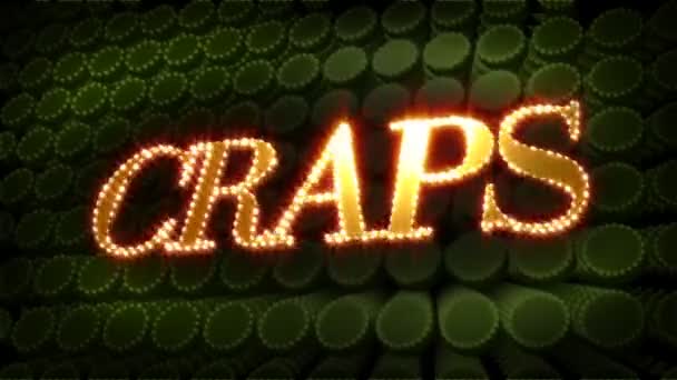 Craps - Блиск іскровий текст — стокове відео