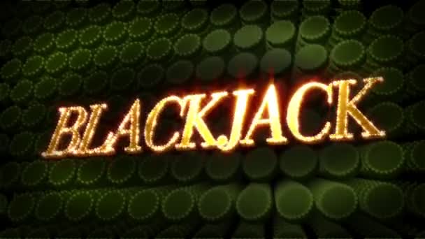 Blackjack - Brilho Sparkle Text — Vídeo de Stock