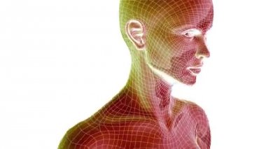 Yürüyen robot biyonik 3d kadın