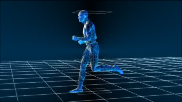 High Tech Running Man (Schleife) — Stockvideo