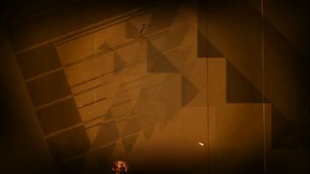 Geometrische Grunge gouden achtergrond — Stockvideo