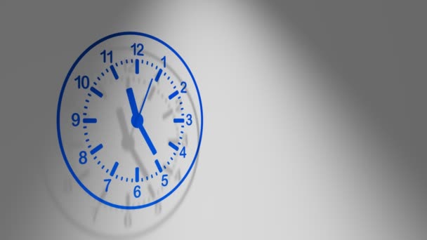 Reloj Azul 24 Horas — Vídeo de stock