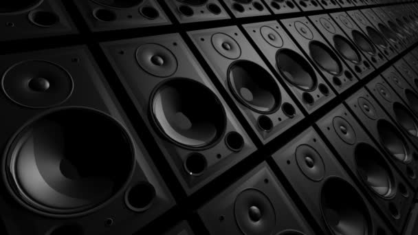 Thumping Bass Speakers parete — Video Stock