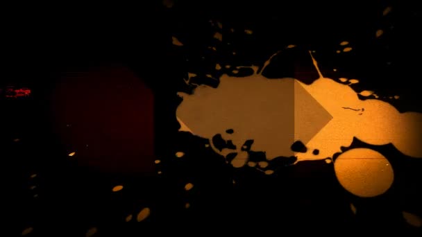 几何 Grunge 和水墨抽象 — 图库视频影像