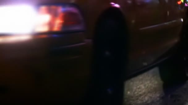 系列无止境的纽约黄色出租车 — 图库视频影像