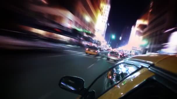 Ciudad de Nueva York Tráfico desde el interior Taxi — Vídeo de stock