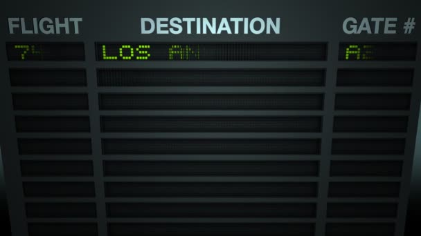 Aeroporto Flight Information Board — Vídeo de Stock