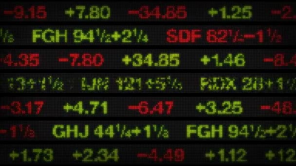 Stock Market Data Tickers Board — Stock Video