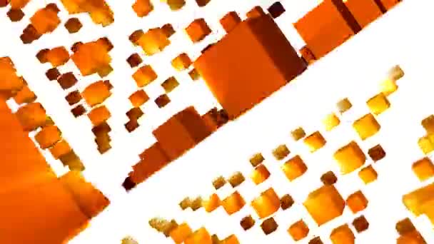 Cubos de naranja Resumen — Vídeos de Stock