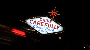 Dikkatli sür las vegas işareti
