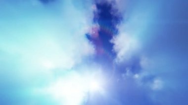 Bulutlar ve güneş ışınları Parlatıcı