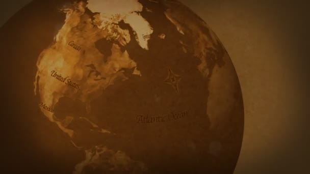 Oude wereld Globe (Hd lus) — Stockvideo