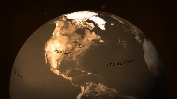 Old World Globe (Boucle HD ) — Video