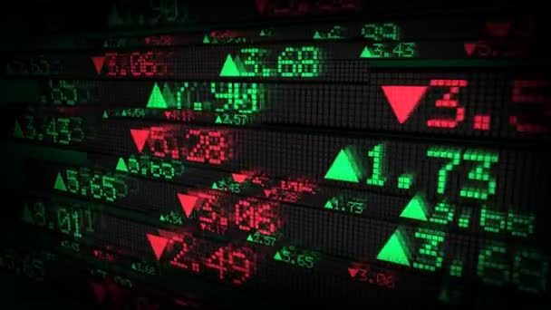 Aktiemarknaden Tickers pris Data Animation — Stockvideo