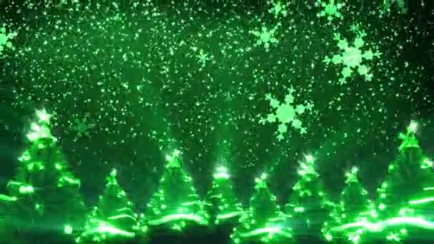 Christmas Trees and Snow (HD Loop) — Stock Video