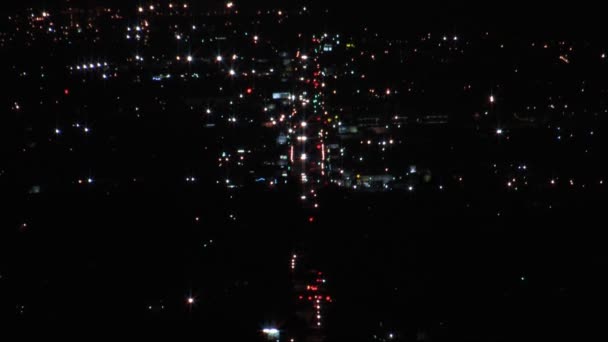 San Fernando Valley City tráfico nocturno (HD Aerial ) — Vídeo de stock