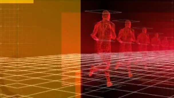 Hombre corriendo (Bionic Science Tech ) — Vídeos de Stock