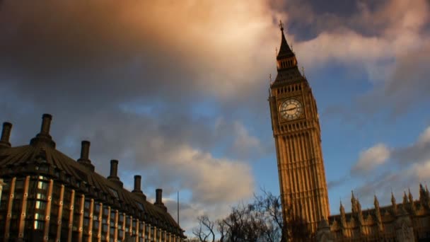 Big Ben ρολόι (Λονδίνο, Αγγλία) — Αρχείο Βίντεο