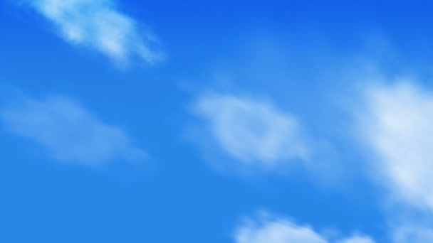 Bufiasty chmury białe idealna błękitne niebo — Wideo stockowe