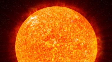 Güneş on Fire (Hd animasyon döngüsü)