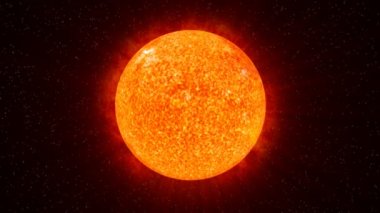 Güneş on Fire (Hd animasyon döngüsü)