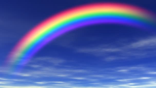 Rainbow & blå himmel — Stockvideo