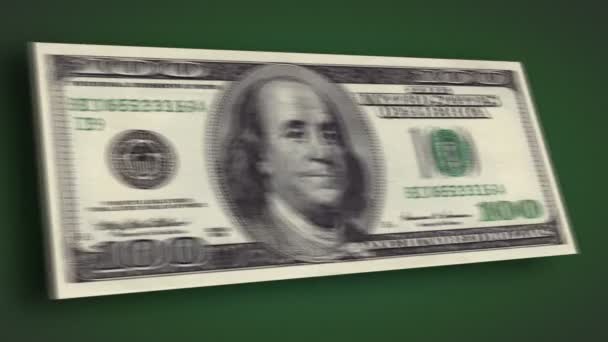 US $100 dolarowy banknot wybucha (Hd) — Wideo stockowe