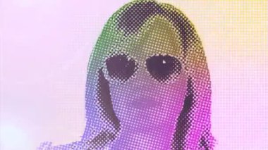 Funky dijital dansçı kız