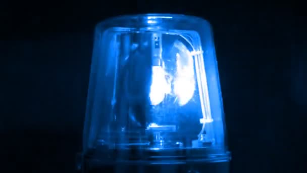 蓝色闪烁的应急灯 — 图库视频影像
