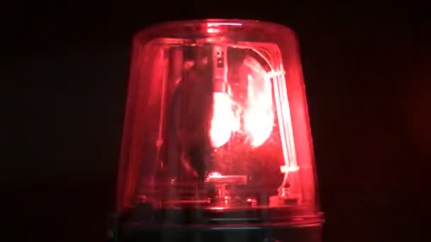 Feu d'urgence clignotant rouge — Video