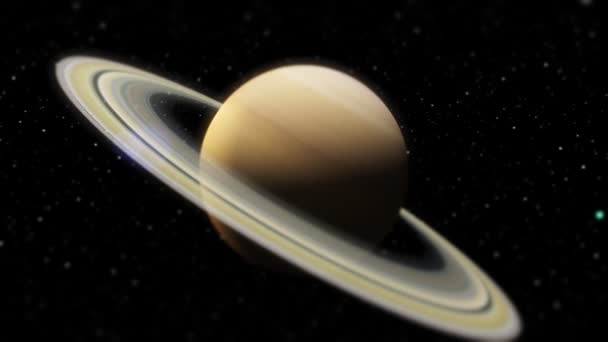 Gros plan Le survol de la planète Saturne (HD )