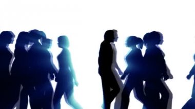 İnsanlar (3d vektör siluet animasyon tarafından)