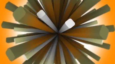 Küre 3d kareler soyut animasyon