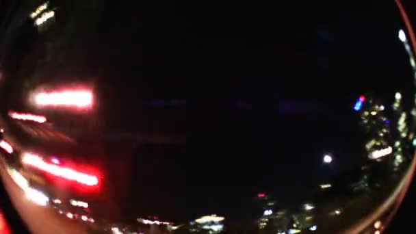 Trafic Los Angeles & Skyline la nuit — Video