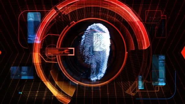Fingerprint Security Scan teknik (Hd) — Stockvideo