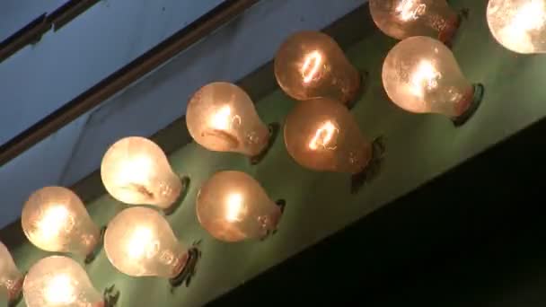 Мигающие лампочки — стоковое видео