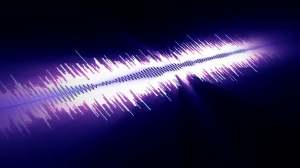 Tecnología de sonido de forma de onda de audio — Vídeo de stock