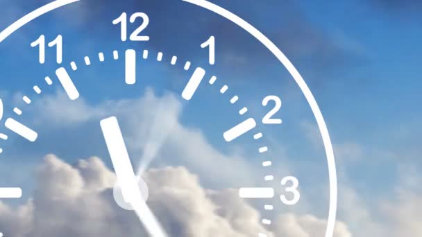 Time Flies (Clock In Sky) — Stock Video