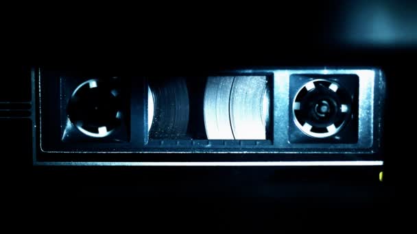 Reprodução de fita cassete de áudio — Vídeo de Stock