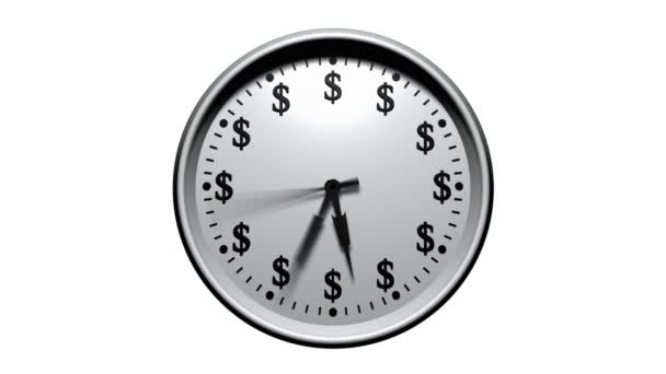 Tempo é dinheiro - Relógio Dólar — Vídeo de Stock