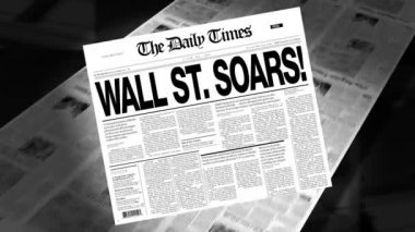 Wall Street çok yükseklerde uçmak! -Gazete başlığı (Intro + döngüler)