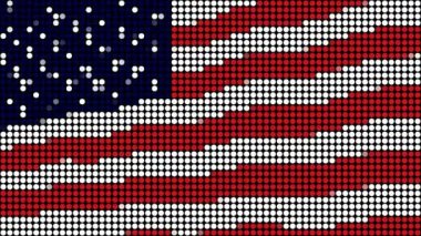 Amerikan bayrağı noktalar yol açtı.