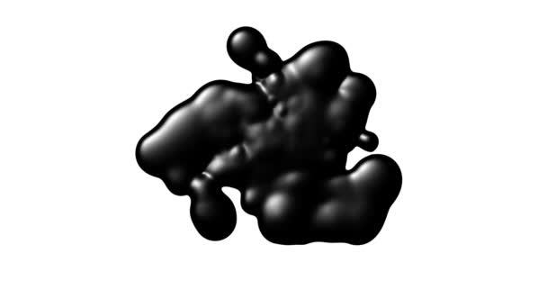 Tinta de óleo viscoso Goo (isolado em branco ) — Vídeo de Stock